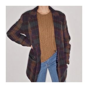 Wool Plaid Blazer